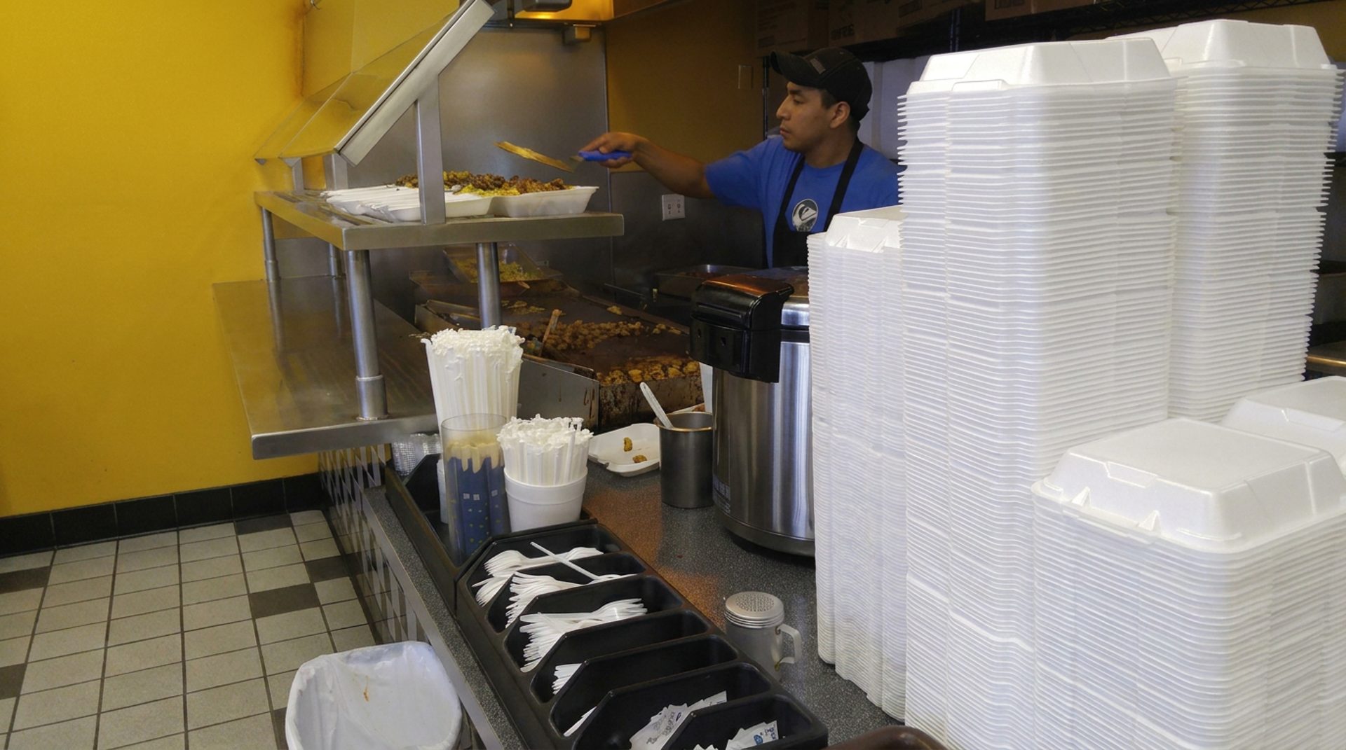 Fast at the counter